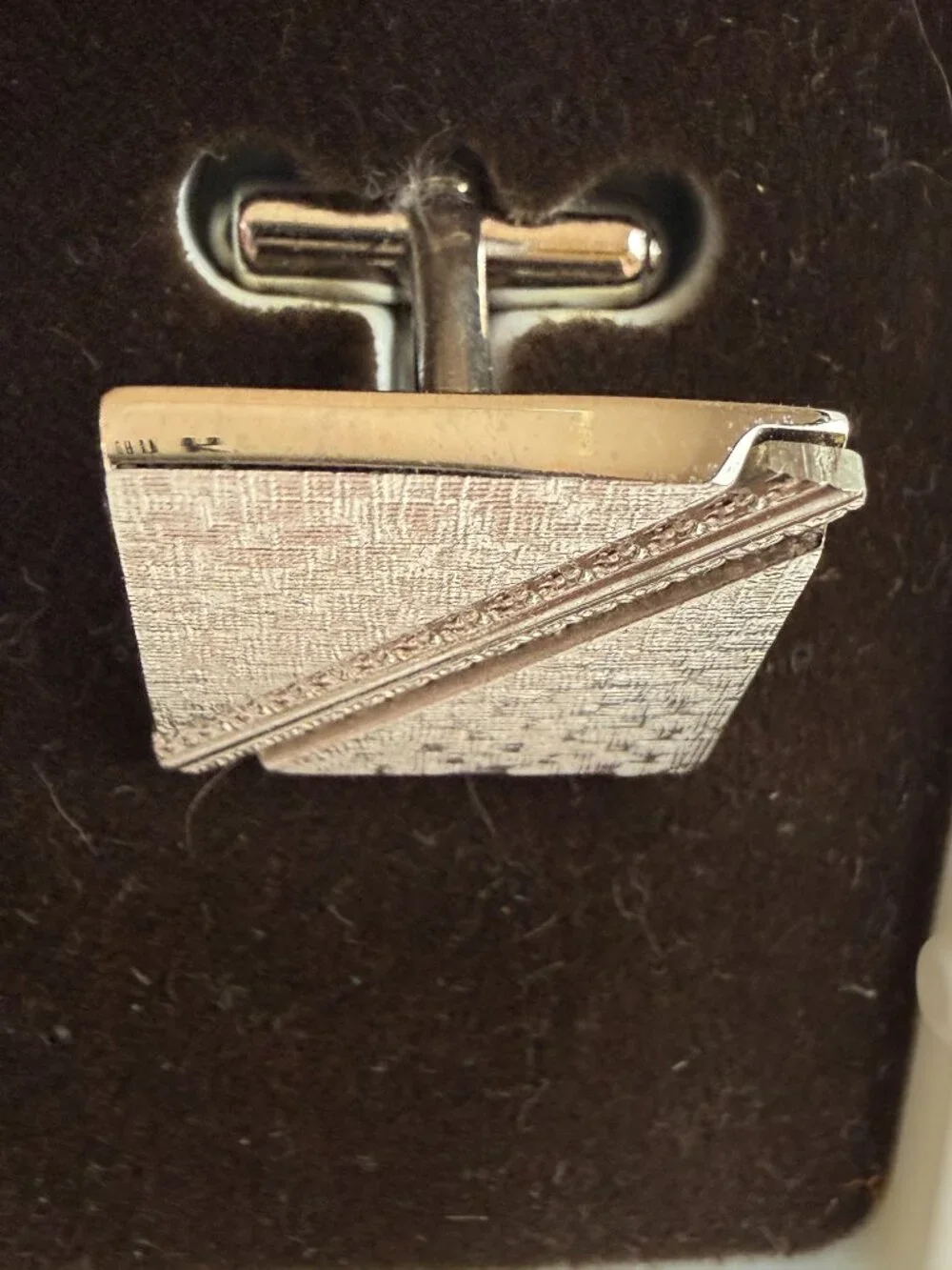 NIB Vintage Swank Gold Tone Square Cufflink Set